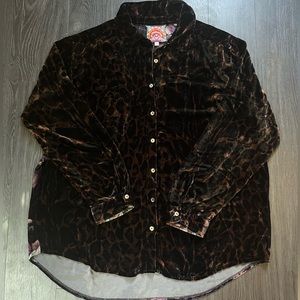 Johnny Was Los Angeles Vevet Button Blouse